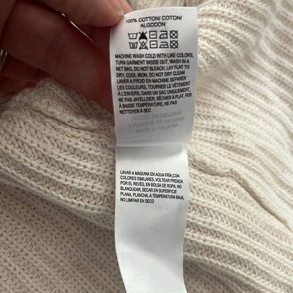 Lucky Brand Cream Knit Sweater with Lace Up Back Detail - Picture 9 of 11